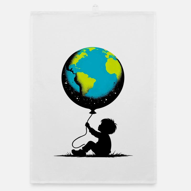 Planet Erde Organic Geschirrtuch