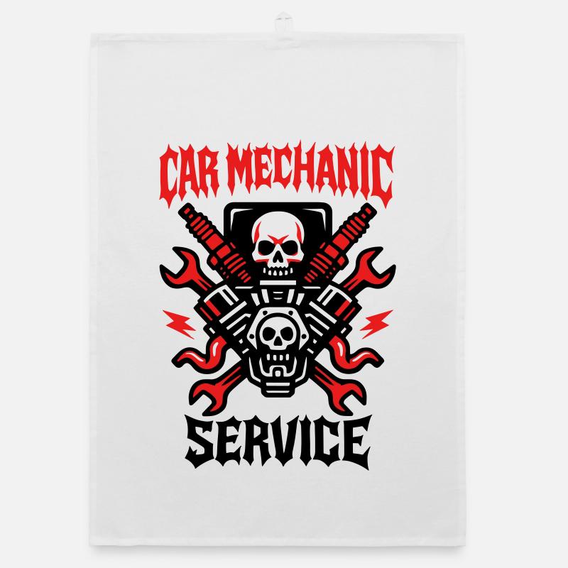 Car Mechanic Service Organic Geschirrtuch