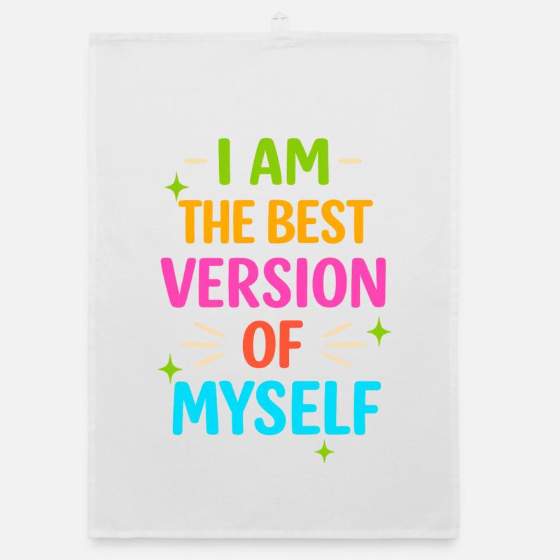 Self-Confidence Empowerment Graphic Tee Organic dish towel