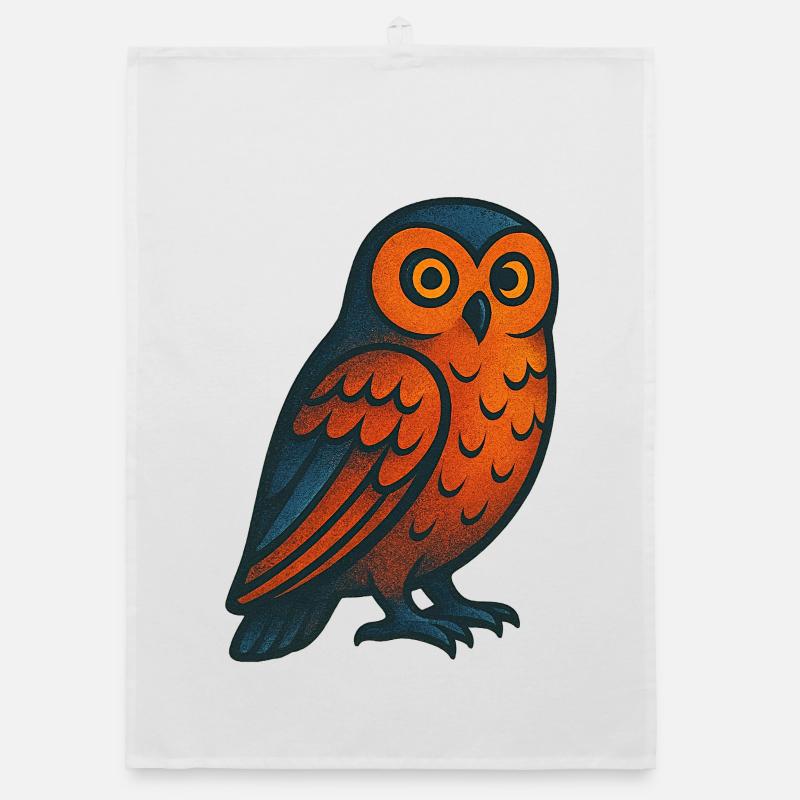Owl with pattern Organic dish towel