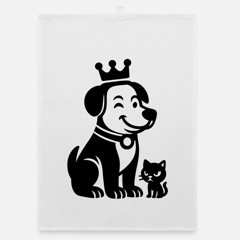 Chien royal avec chat Torchon bio