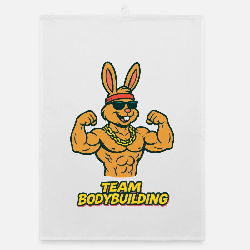 Lapin de musculation en équipe Torchon bio