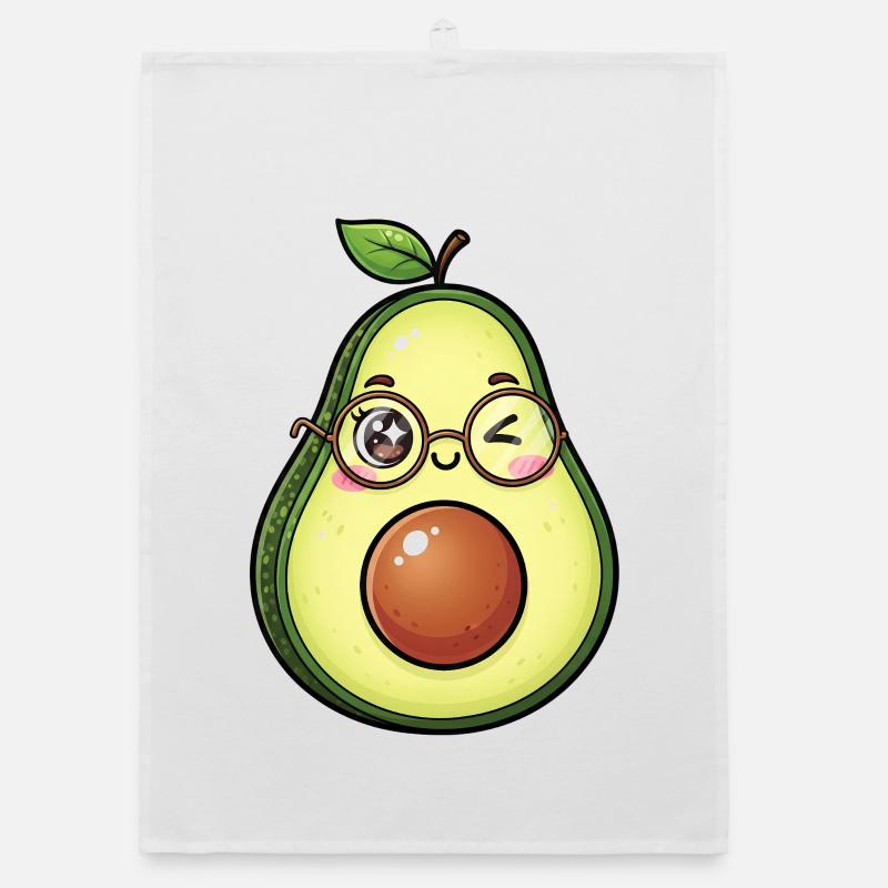 Avocat avec verres clin d’usure Torchon bio