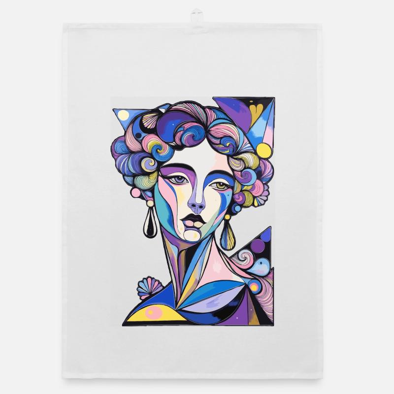 Psychedelischer Surrealismus Organic Geschirrtuch