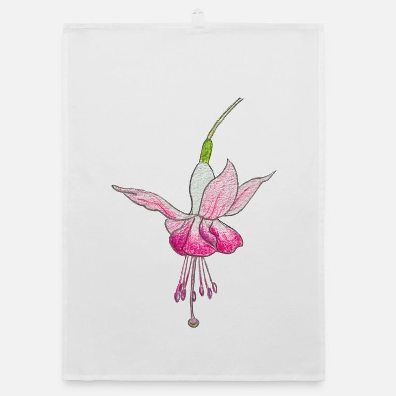Fuchsienblüte Organic Geschirrtuch