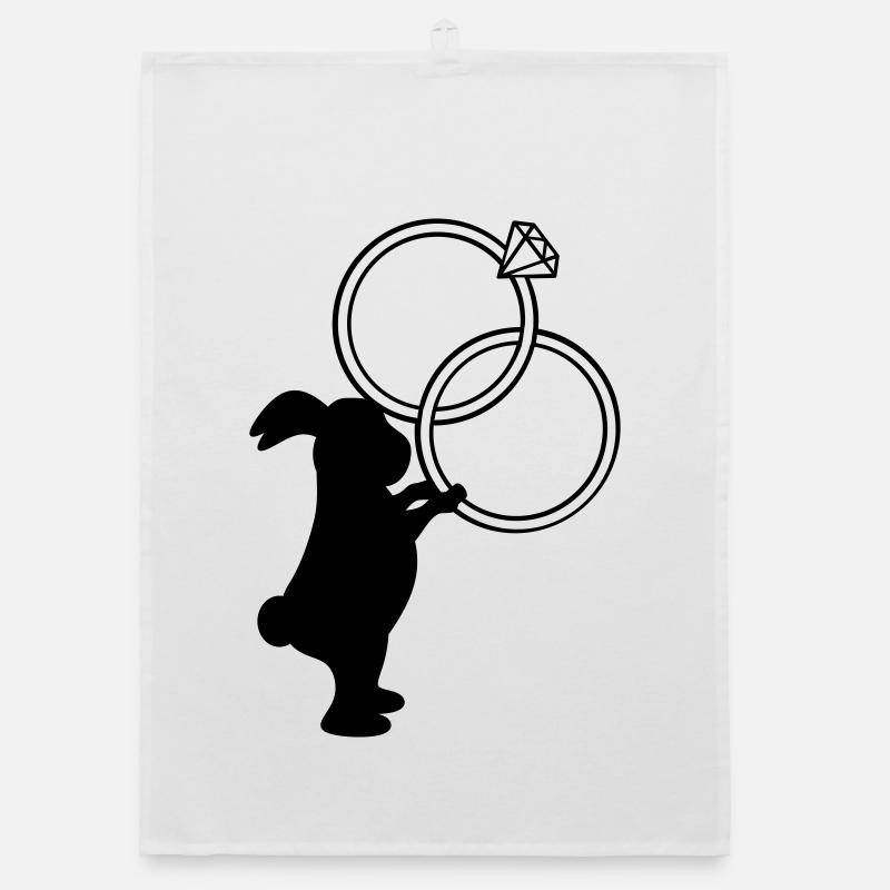 Bagues de mariage Lapin de mariage Torchon bio