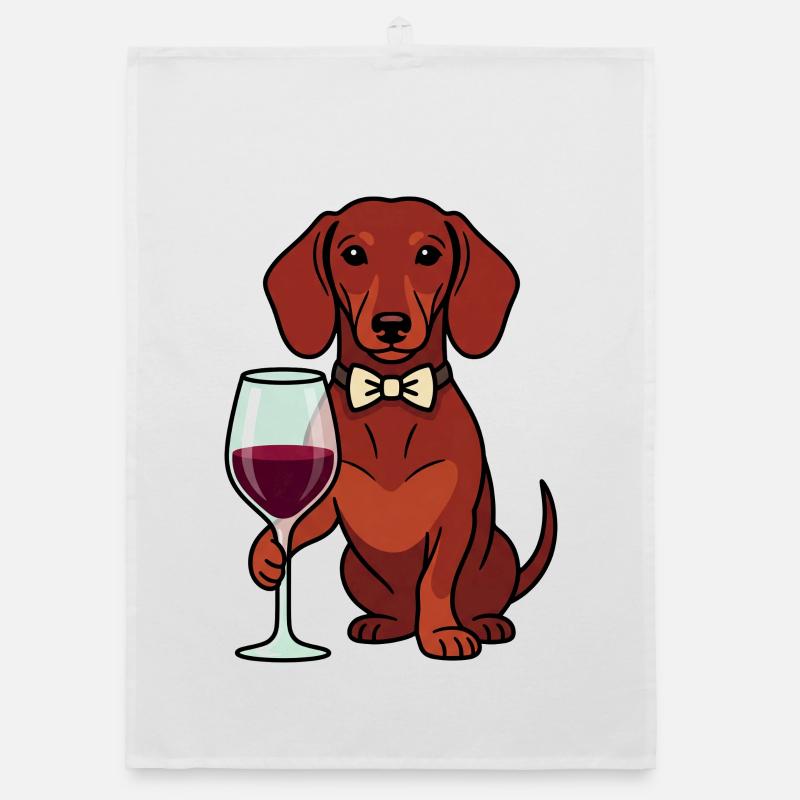 Noble Dachshund & Wine: Your New Sommelier Organic dish towel