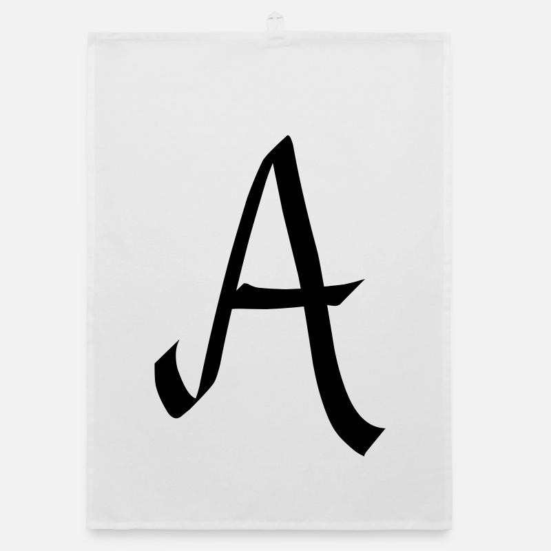 Letter A Organic dish towel