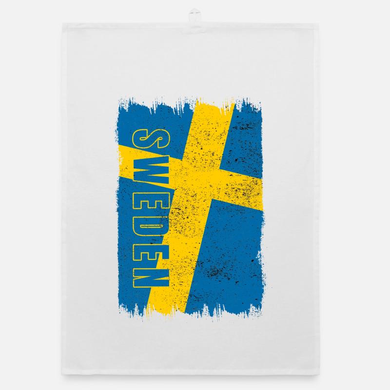 Drapeau de la Suède Torchon bio