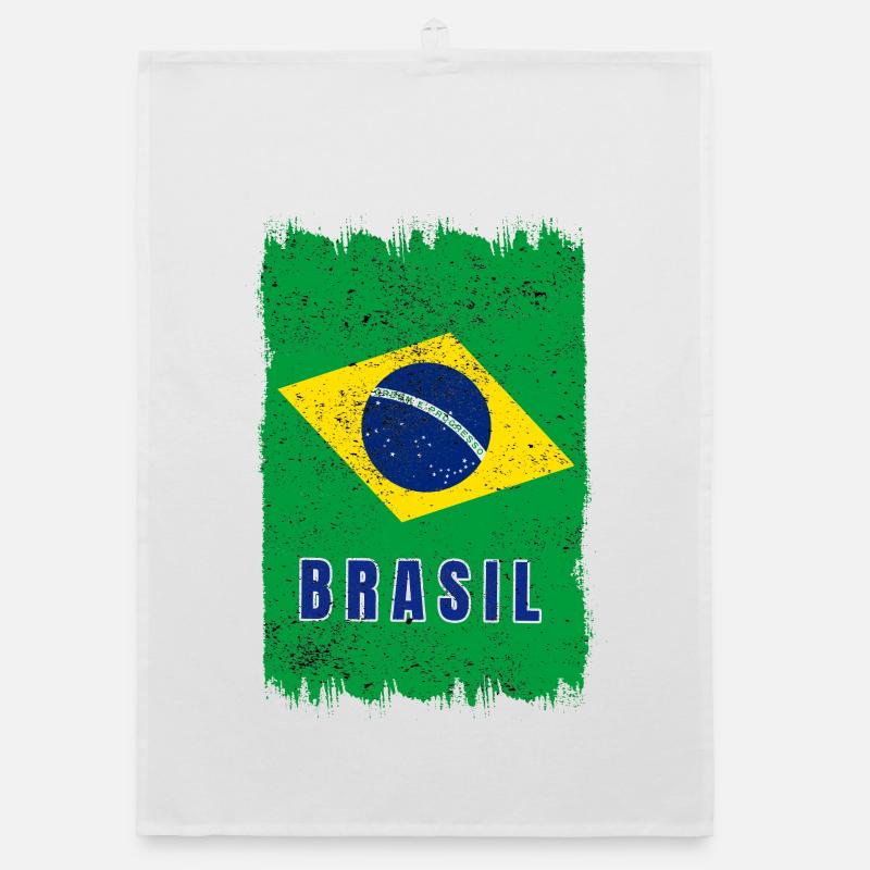 Brazil flag Organic dish towel