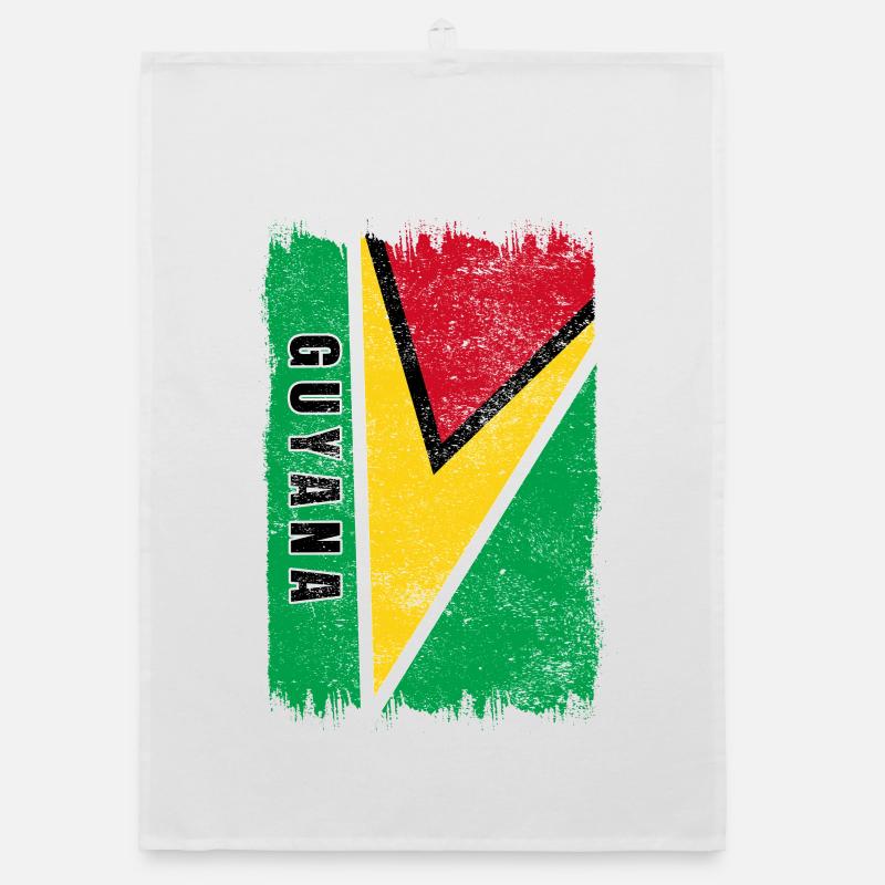 Guyana flag Organic dish towel