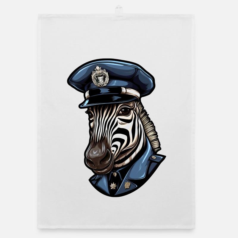 Zebra Polizei Organic Geschirrtuch