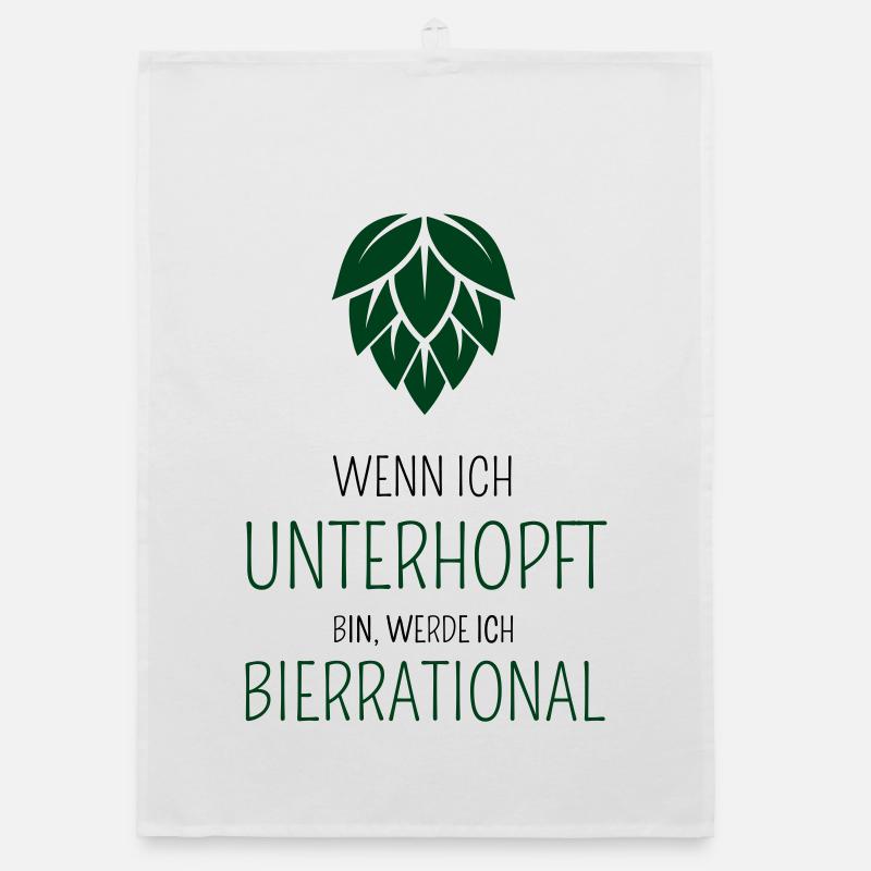 Wenn ich unterhopft bin werde ich bierrrational Organic Geschirrtuch