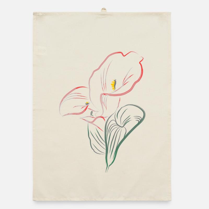 CALLA mix Red-Pink Organic dish towel