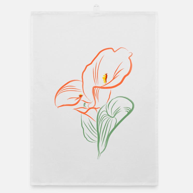 CALLA AutmnOrange Organic Geschirrtuch