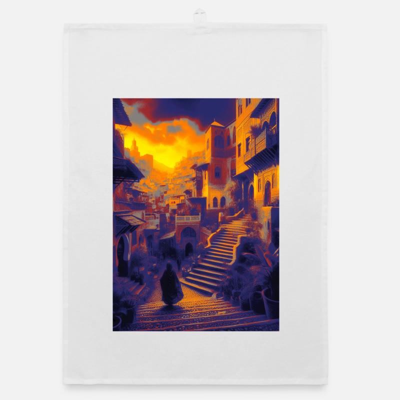 Marokko Dorf Organic Geschirrtuch