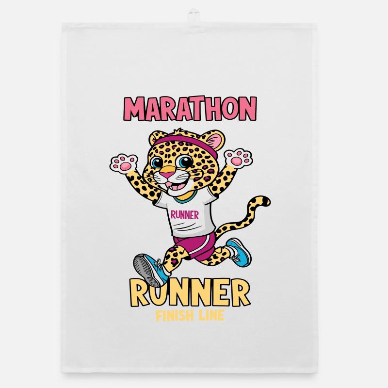 Marathonien léopard Torchon bio