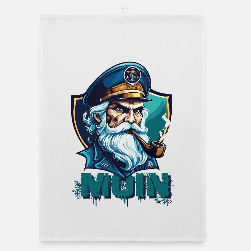 MOIN - Grim Captain with Whistle Organic dish towel