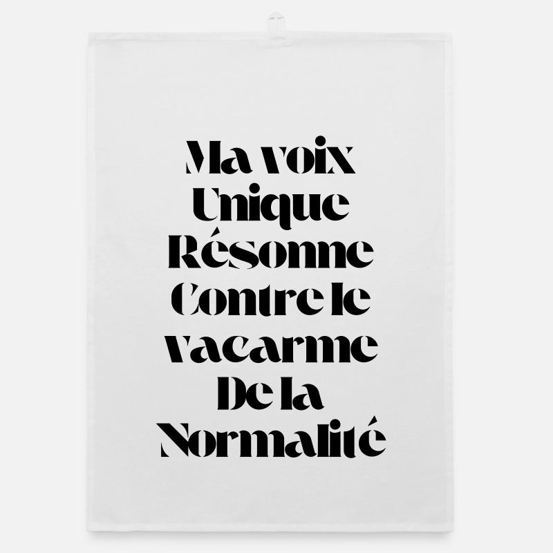 Ma voix unique résonne Torchon bio