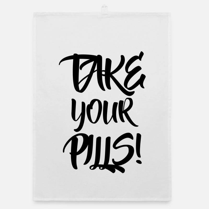Nehme deine Pillen Organic Geschirrtuch