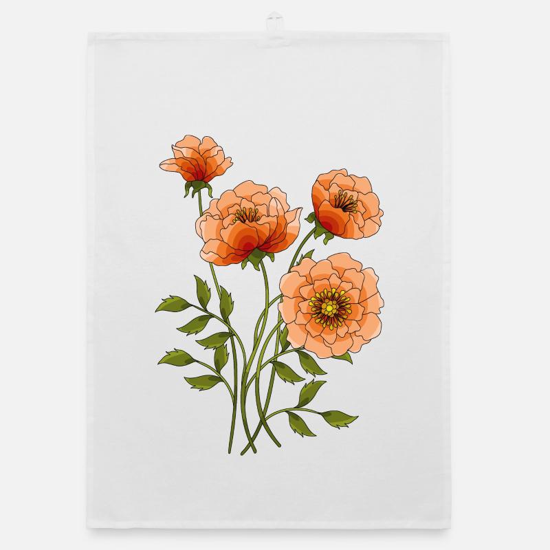 Blumen Organic Geschirrtuch