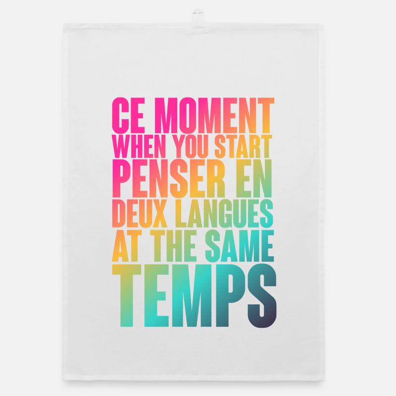 DICTON COOL POUR LES MULTILINGUES, LES INTERNATIONAUX Torchon bio