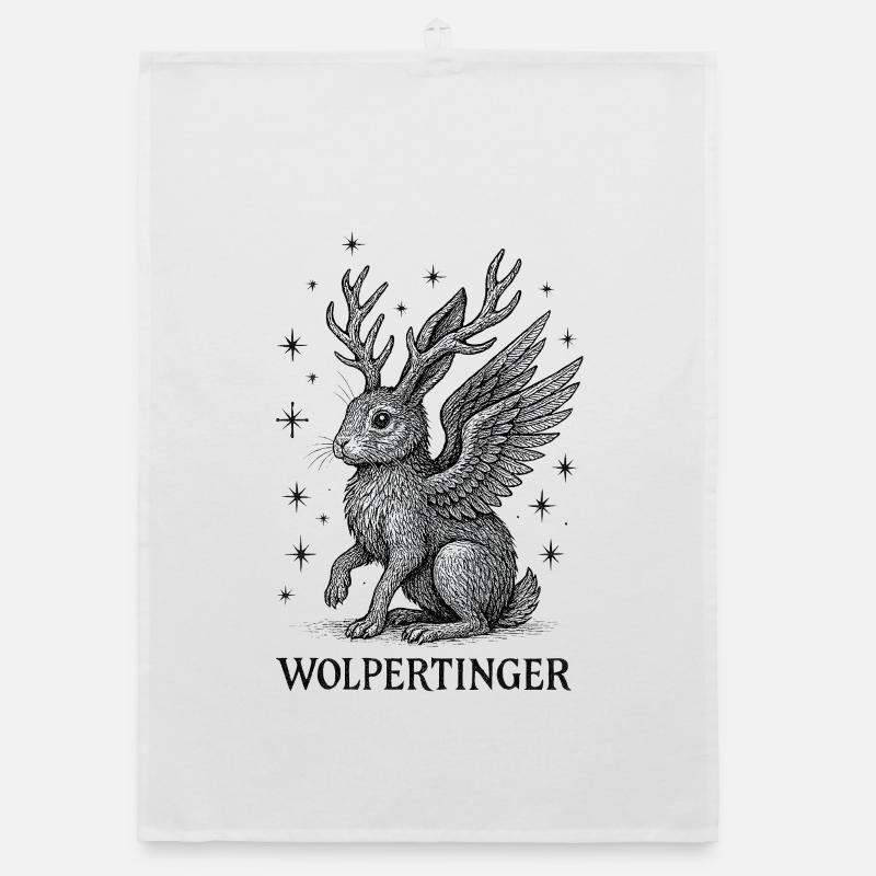 Créature mythique - Le Wolpertinger Torchon bio