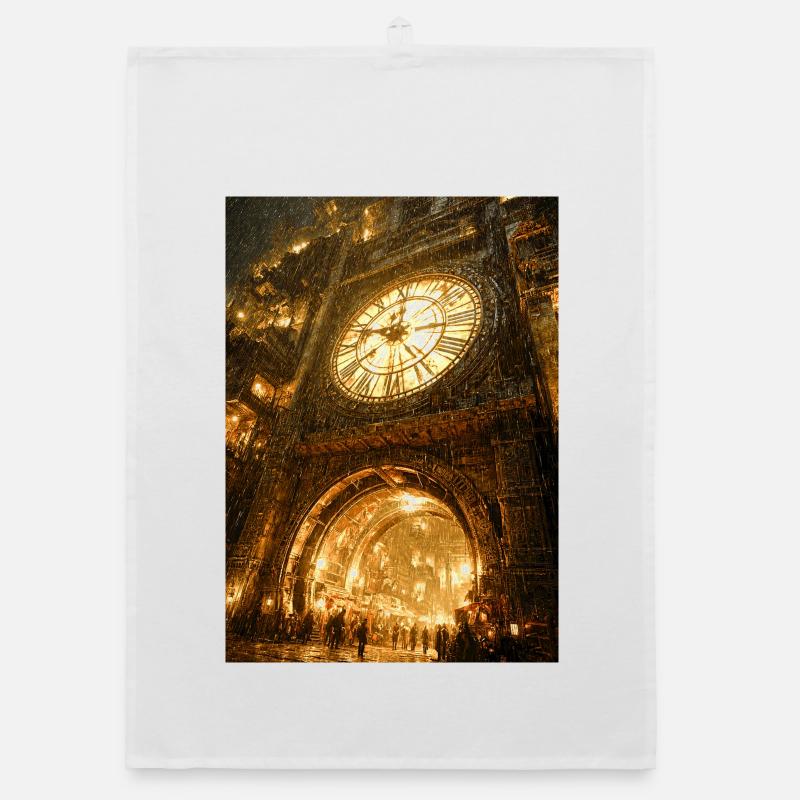 Gilded Clockgate Arch Organic dish towel