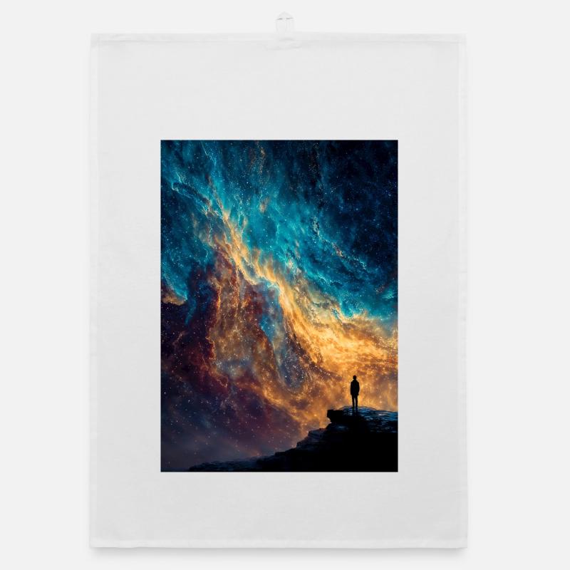 Kosmischer Kantenwanderer Organic Geschirrtuch