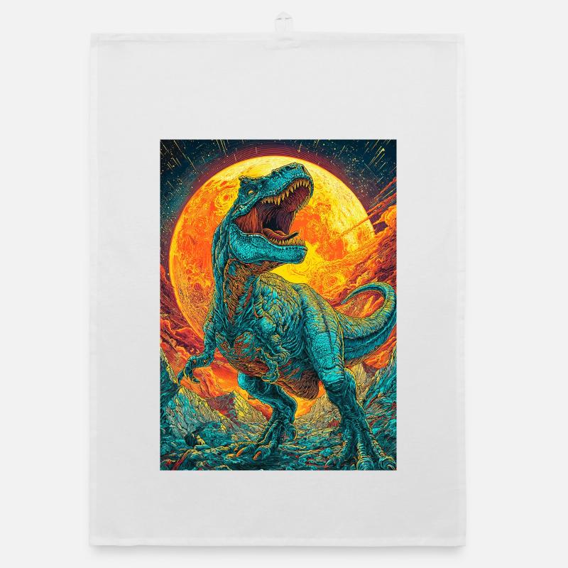 T Rex Inferno Roar Organic dish towel