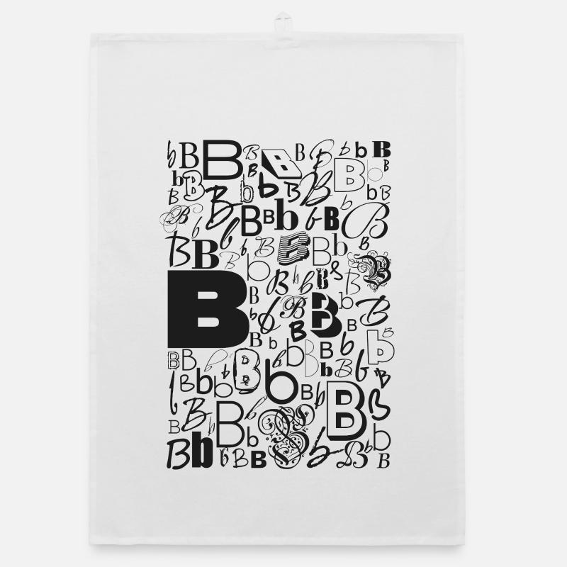 Typo B – Letter Design for Font Lovers Organic dish towel