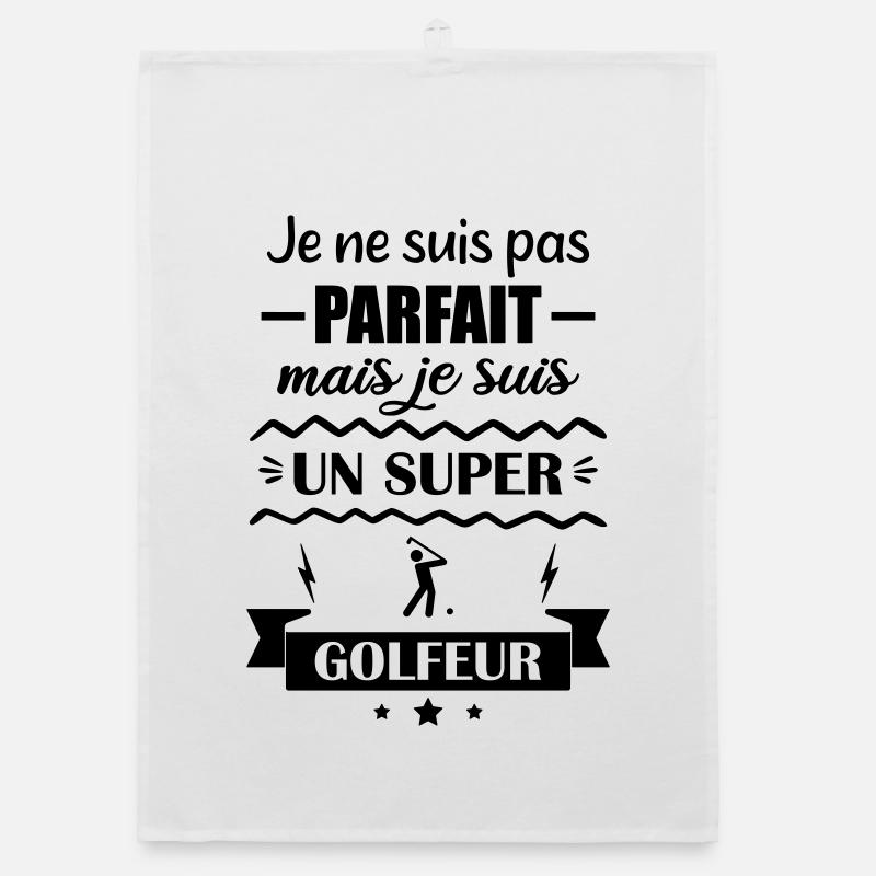 Super Golfer Passion Green Golf Organic dish towel
