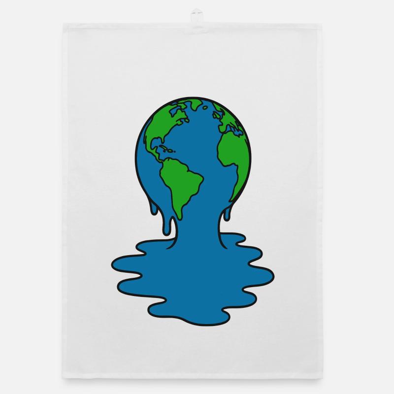 Erde schmelzende Kunst Organic Geschirrtuch