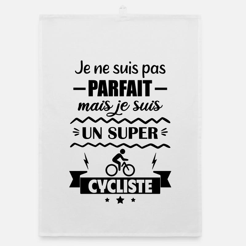 Pas parfait mais super cycliste Cyclisme Vélo Torchon bio