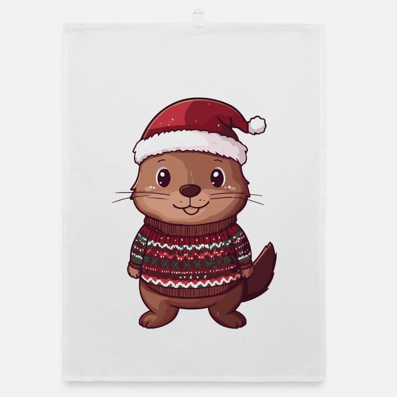 Biber Weihnachten Organic Geschirrtuch
