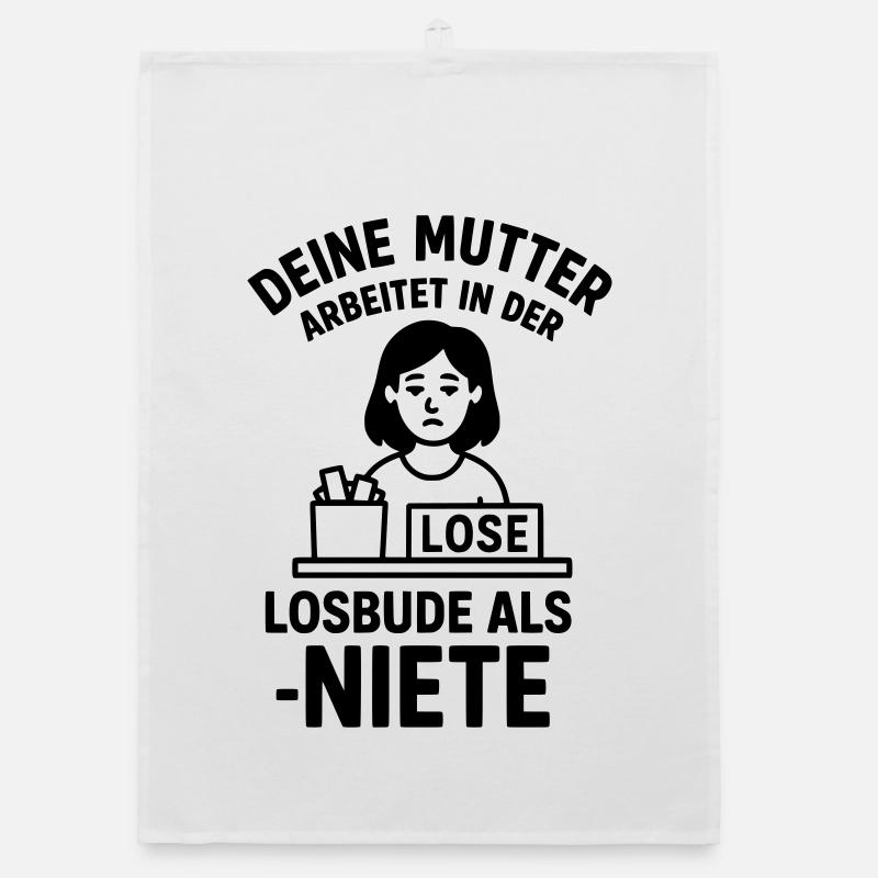 losbude deine mutter witz Organic Geschirrtuch