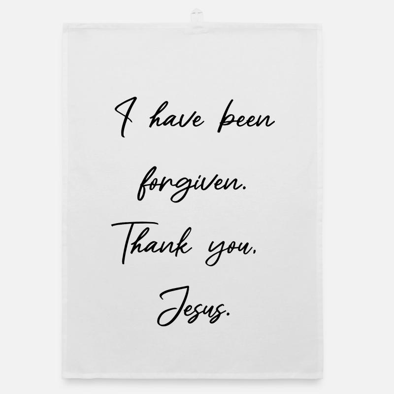 Je suis pardonné - Jésus-Christ a payé Torchon bio