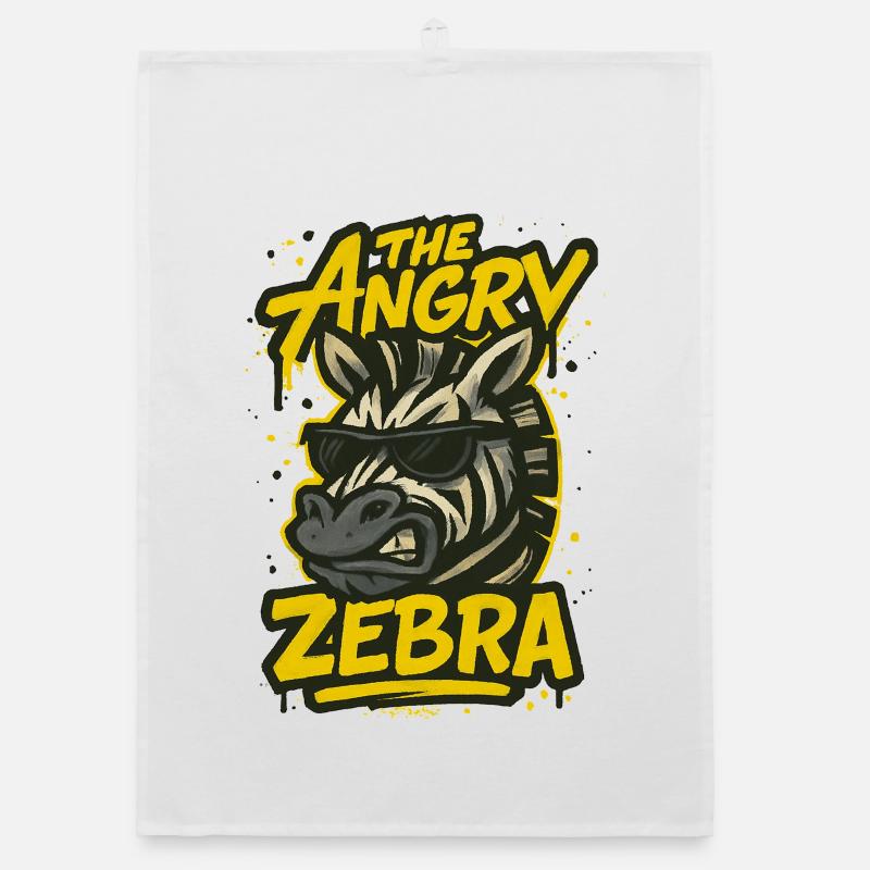 Das wütende Zebra Organic Geschirrtuch