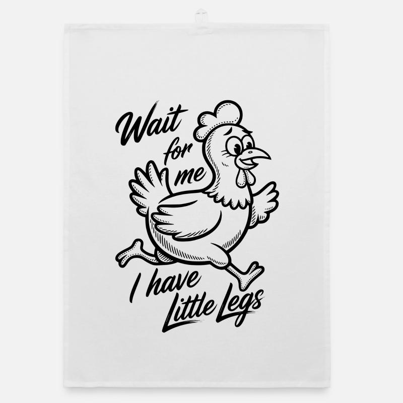 Wait for me I have little legs - Organic Geschirrtuch - Weiß