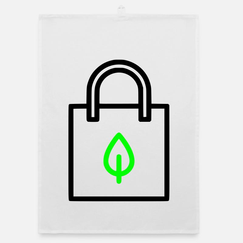  Stoffbeutel Tasche Blatt Organic Geschirrtuch
