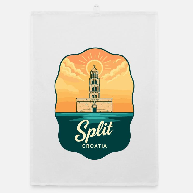 Insigne de voyage Split Diocletians Palac Vintage Torchon bio