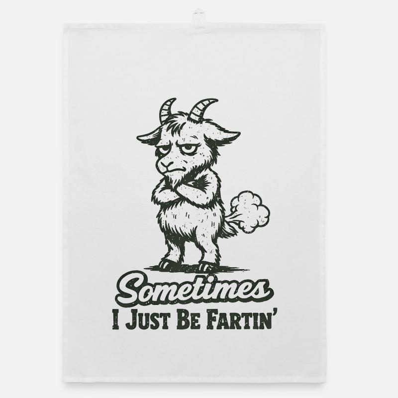 Manchmal bin ich einfach nur eine furzende Ziege. Organic Geschirrtuch