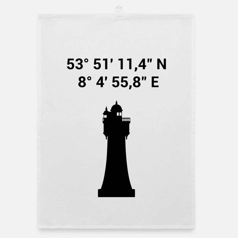 Leuchtturm Roter Sand - Maritim Nordsee Ostsee Organic Geschirrtuch