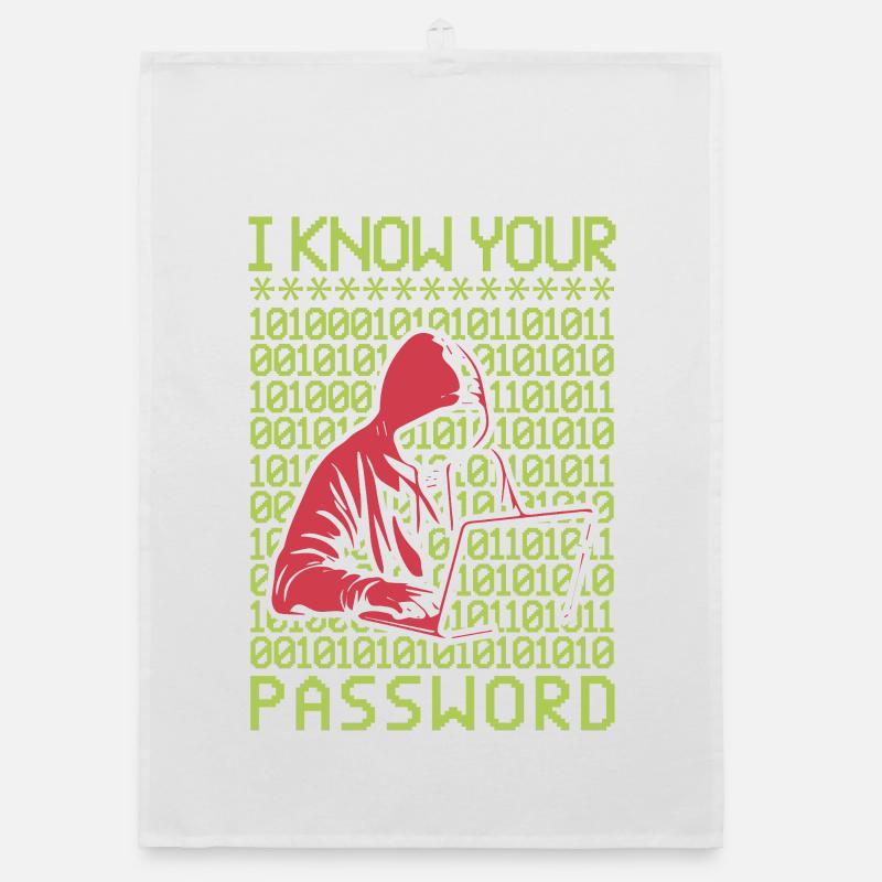 Hacker Hacking Programmer Linux Password Hacker Organic dish towel