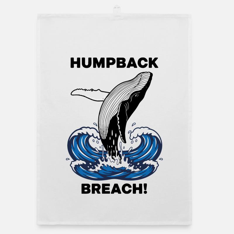 Humpback Whale Breach Sea Humpback Whale Organic dish towel