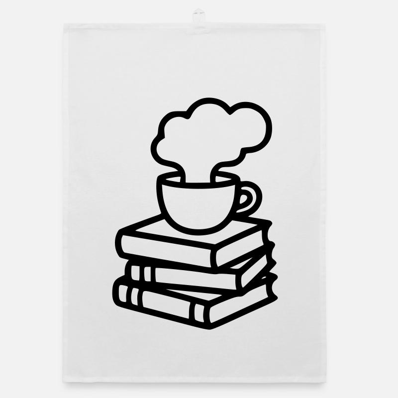 Bücher Kaffee Lesen Buchclub Leseratte Tee Organic Geschirrtuch