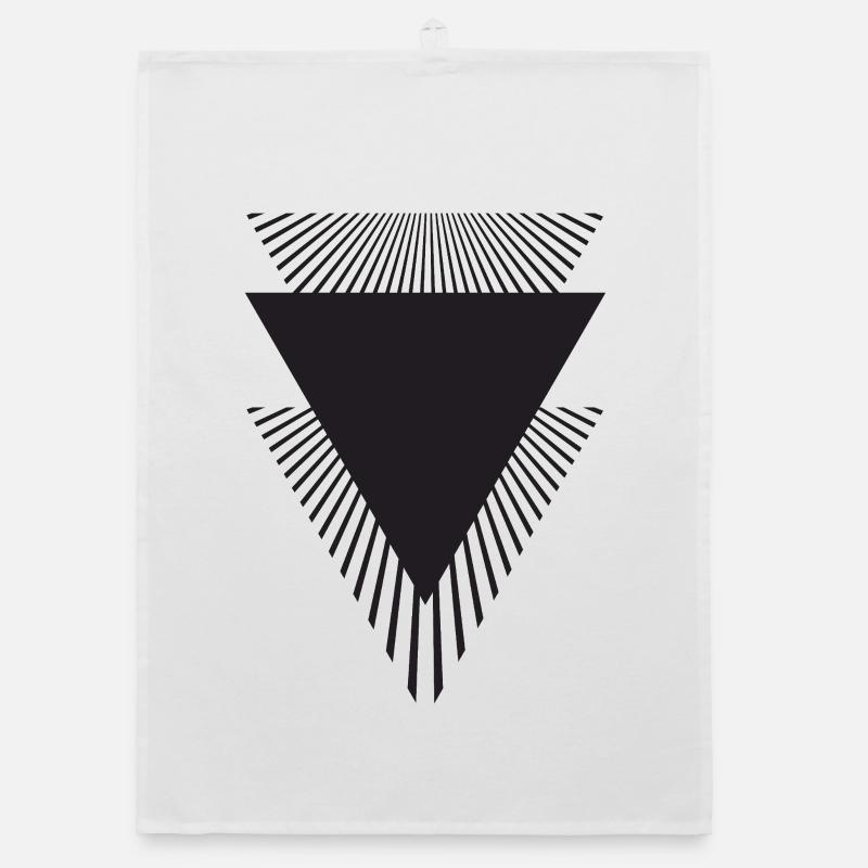 Radiant Triangles Geometry Organic dish towel