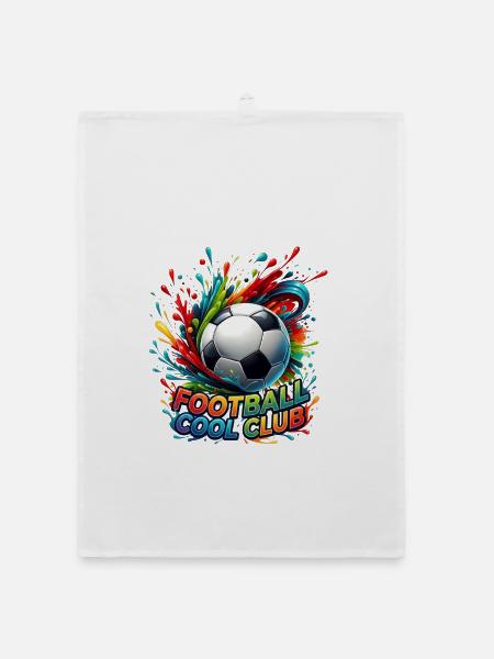 Football Cool Club Bright Colors - Organic dish towel - white - Front
