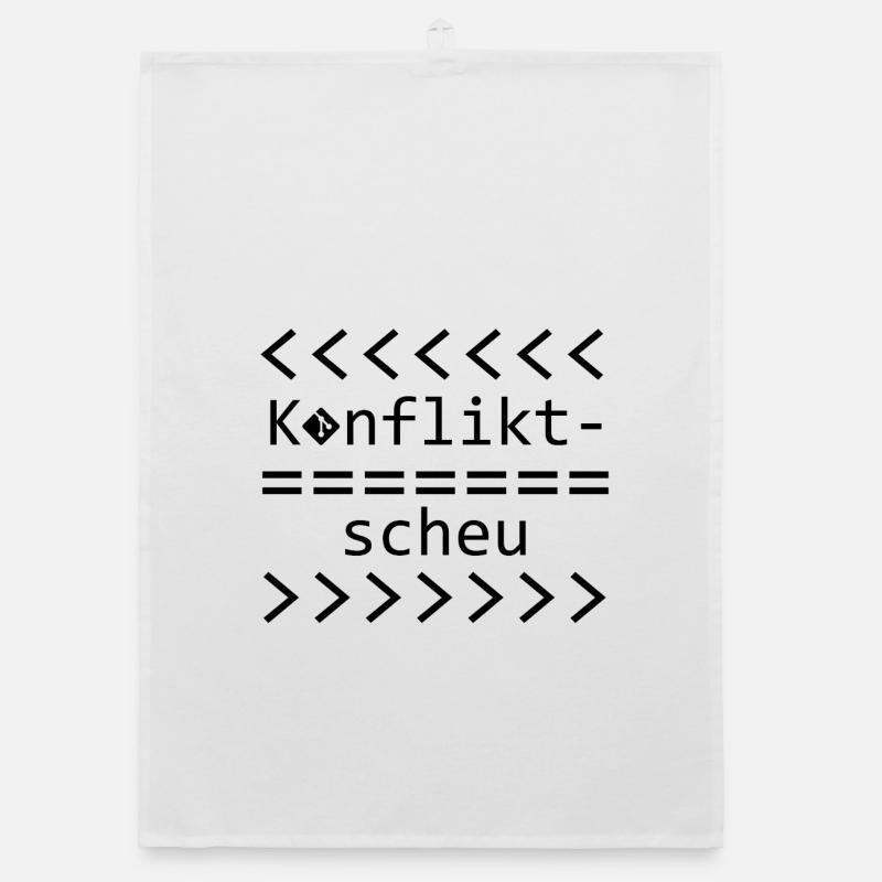 Konfliktscheu Git Nerd Shirt Organic Geschirrtuch
