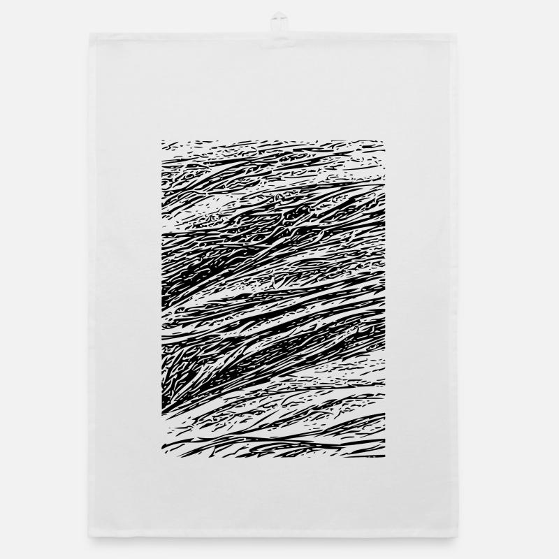 Creative Abstract - Organic dish towel - white